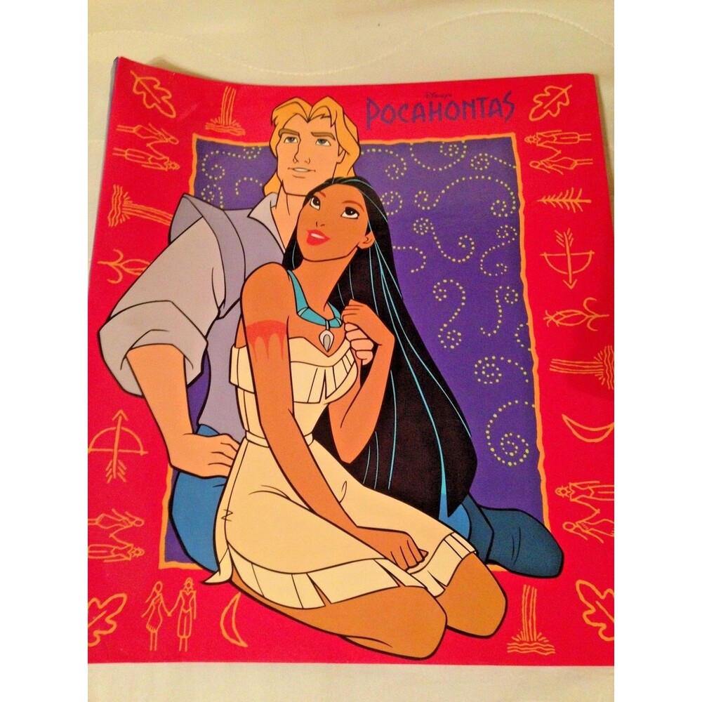 Vintage Disney's Pocahontas & John Smith 3-Ring Binder by Impact, Inc. - EC